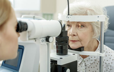 Woman Receiving Cataract Exam in Johnson City at Sambursky Eye and Esthetics